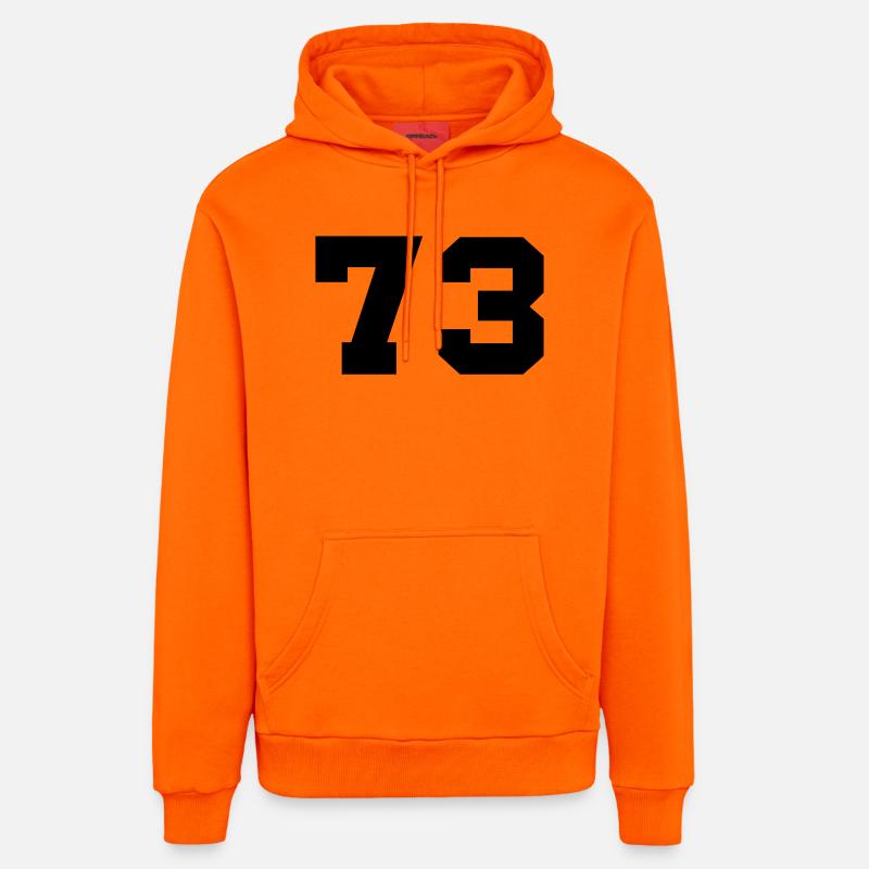 73- - Sweat à capuche bio décontracté fabriqué en UE - SUNSET ORANGE