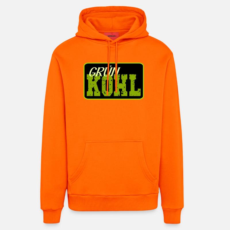 Chou kale - Sweat à capuche bio décontracté fabriqué en UE - SUNSET ORANGE