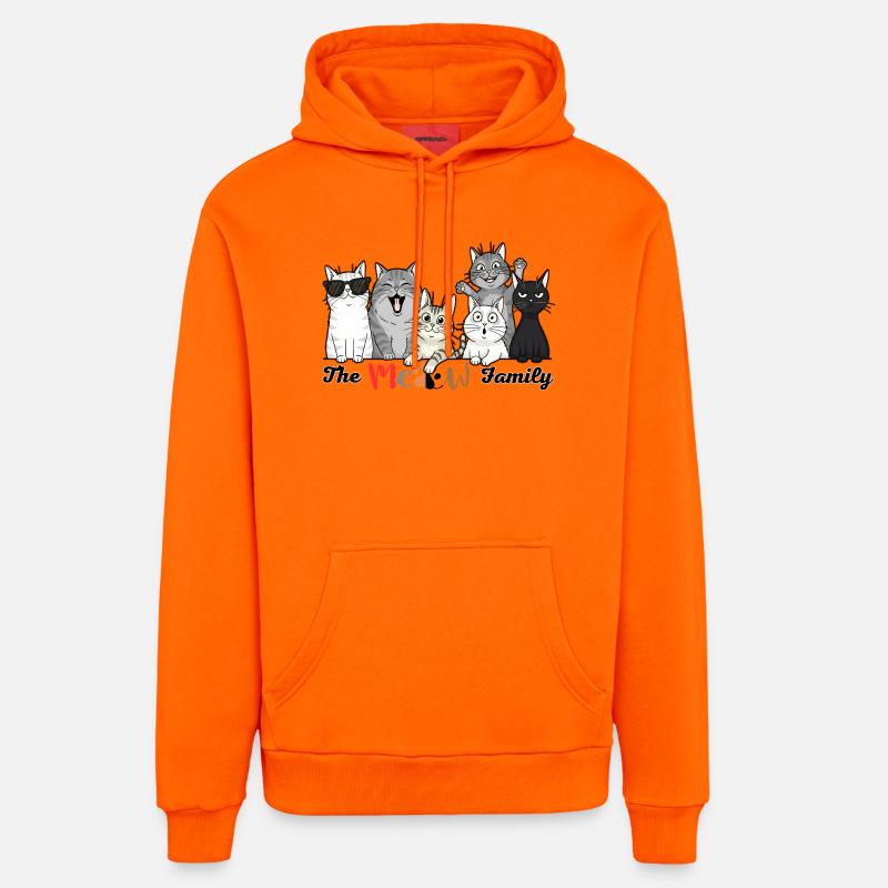 La Tribu des Chats Joyeux - Sweat à capuche bio décontracté fabriqué en UE - SUNSET ORANGE