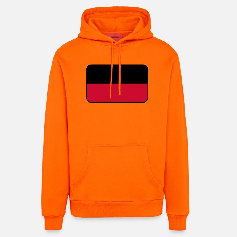 Emblème du drapeau de Nimègue - Sweat à capuche bio décontracté fabriqué en UE - SUNSET ORANGE