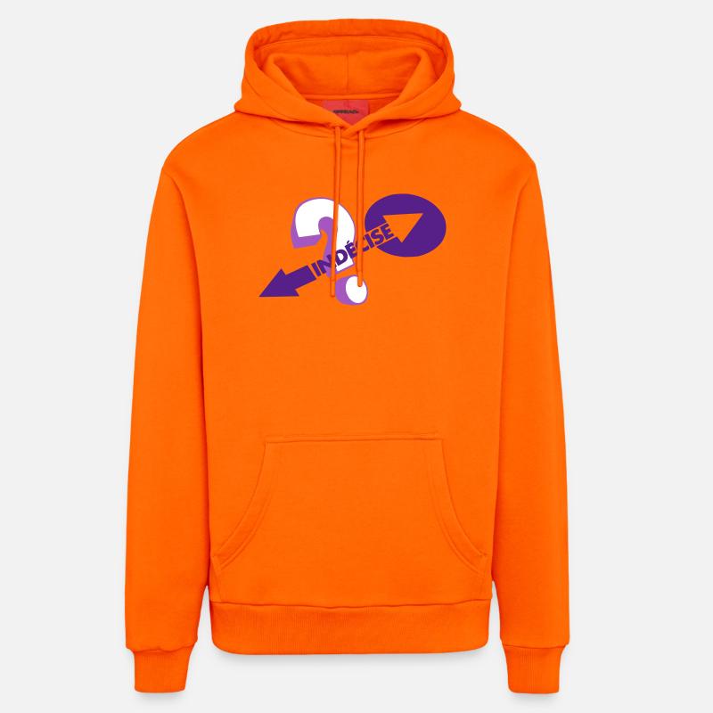 Indécise - Sweat à capuche bio décontracté fabriqué en UE - SUNSET ORANGE