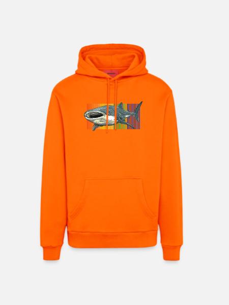 Walhai-Rhincodon-Typus - Organic Relaxed Hoodie Made in EU - SUNSET ORANGE