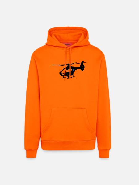 Notarzthubschrauber - Organic Relaxed Hoodie Made in EU - SUNSET ORANGE