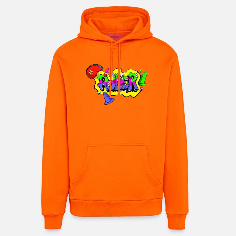 ROLLER - Sweat à capuche bio décontracté fabriqué en UE - SUNSET ORANGE