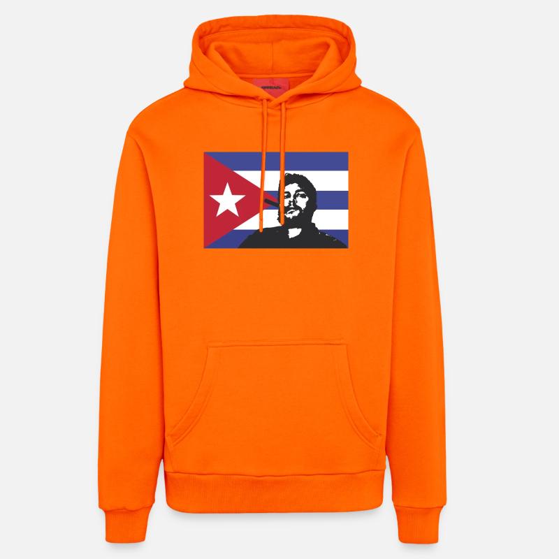 Che Guevara - Sweat à capuche bio décontracté fabriqué en UE - SUNSET ORANGE