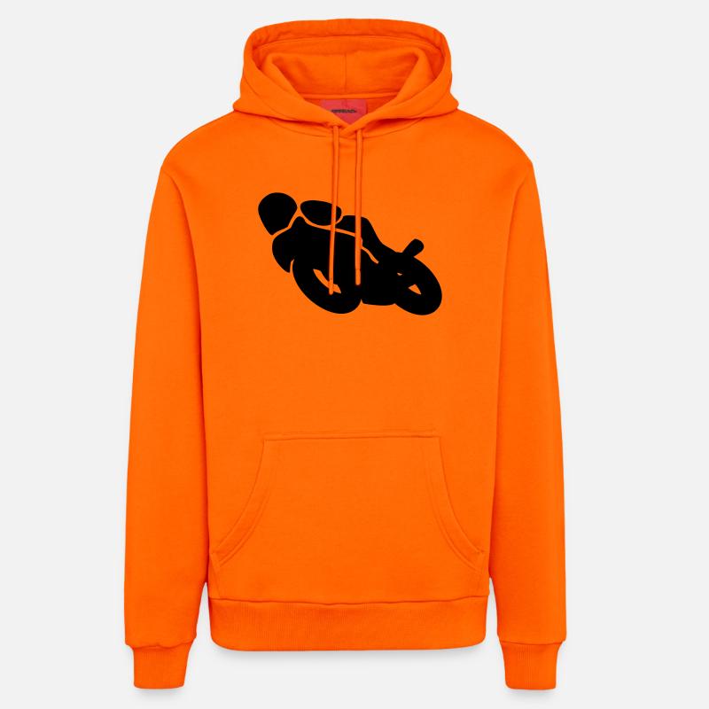 véhicule - Sweat à capuche bio décontracté fabriqué en UE - SUNSET ORANGE