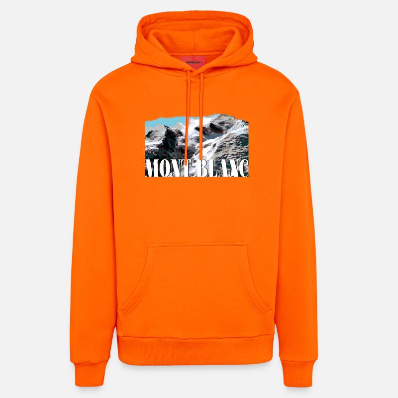Mont-Blanc - Sweat à capuche bio décontracté fabriqué en UE - SUNSET ORANGE