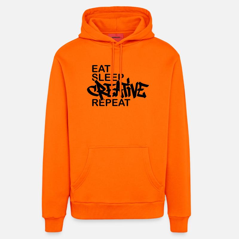 Journée du Graffiti Devise Créative - Sweat à capuche bio décontracté fabriqué en UE - SUNSET ORANGE