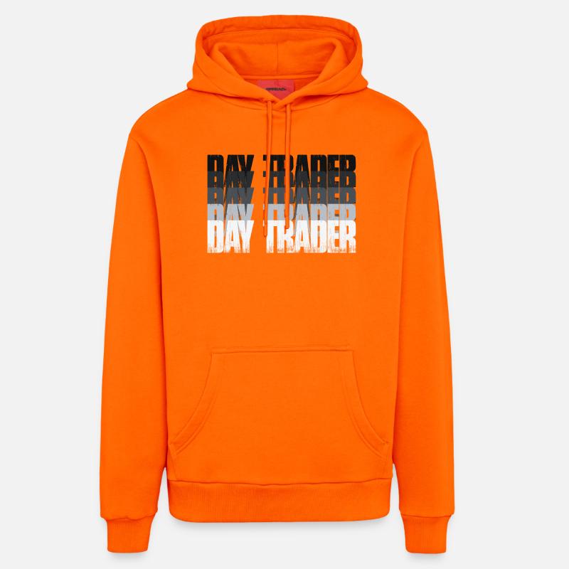 Day Trader Marché boursier Trader boursier - Sweat à capuche bio décontracté fabriqué en UE - SUNSET ORANGE