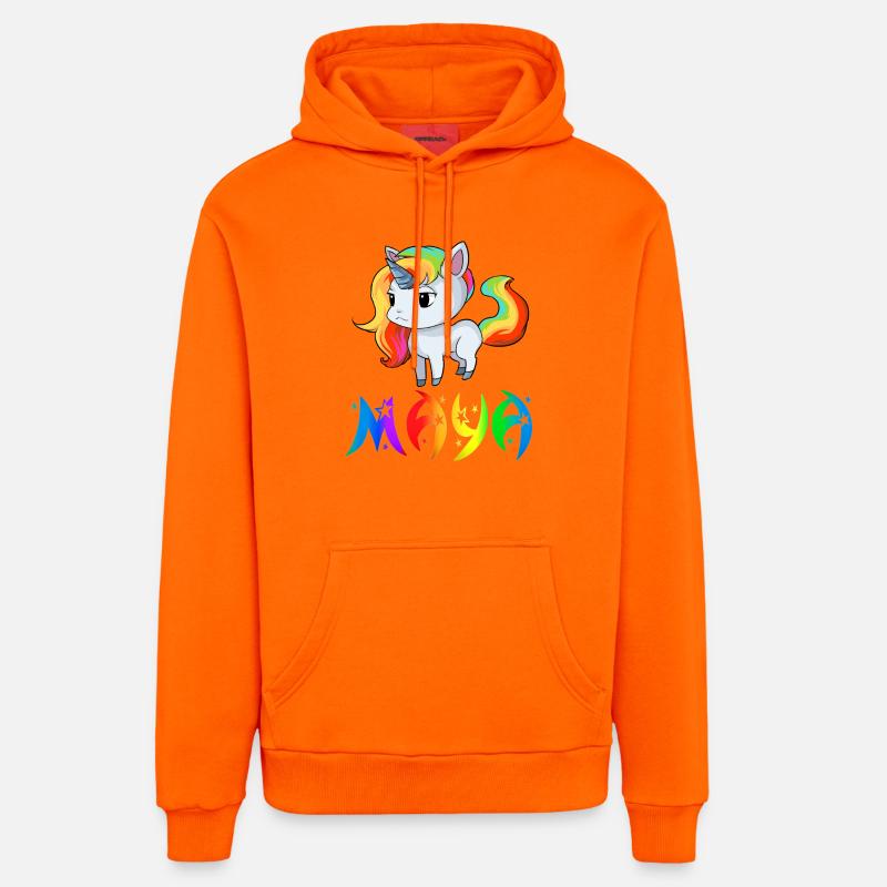Maya Einhorn - Sweat à capuche bio décontracté fabriqué en UE - SUNSET ORANGE