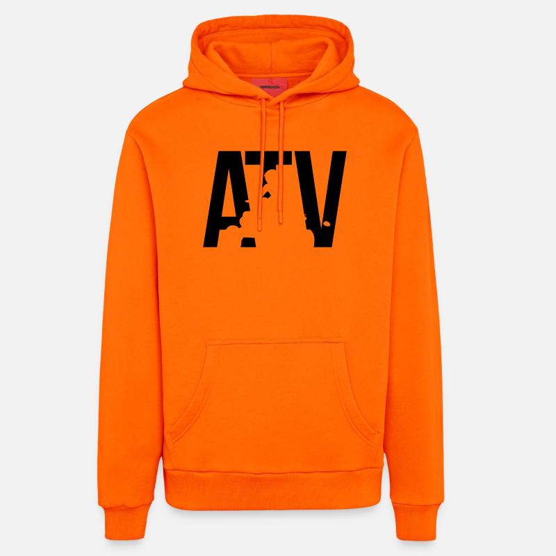 ATV - Sweat à capuche bio décontracté fabriqué en UE - SUNSET ORANGE