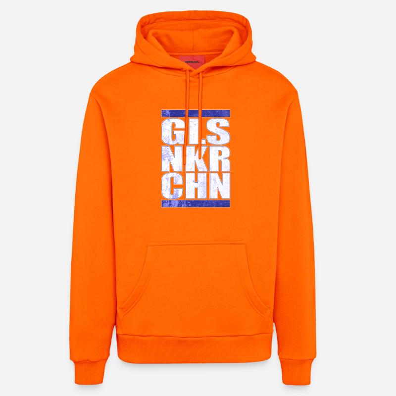 GLSNKRCHN Gelsenkirchen Schalke idée cadeau - Sweat à capuche bio décontracté fabriqué en UE - SUNSET ORANGE