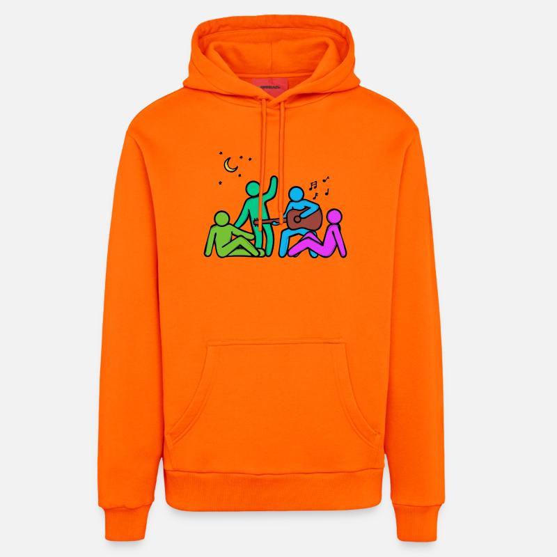 Les meilleurs amis amis amitié - Sweat à capuche bio décontracté fabriqué en UE - SUNSET ORANGE