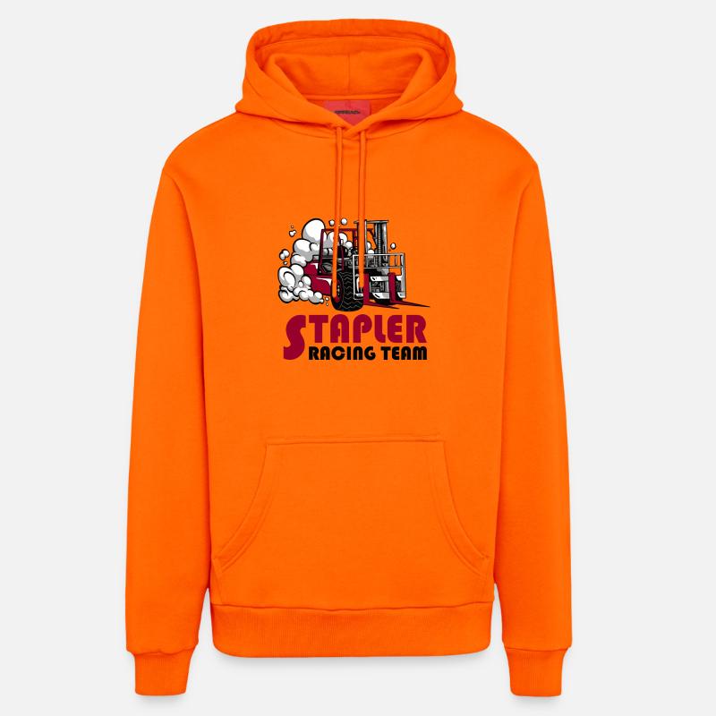 Stapler Racing Team - Sweat à capuche bio décontracté fabriqué en UE - SUNSET ORANGE