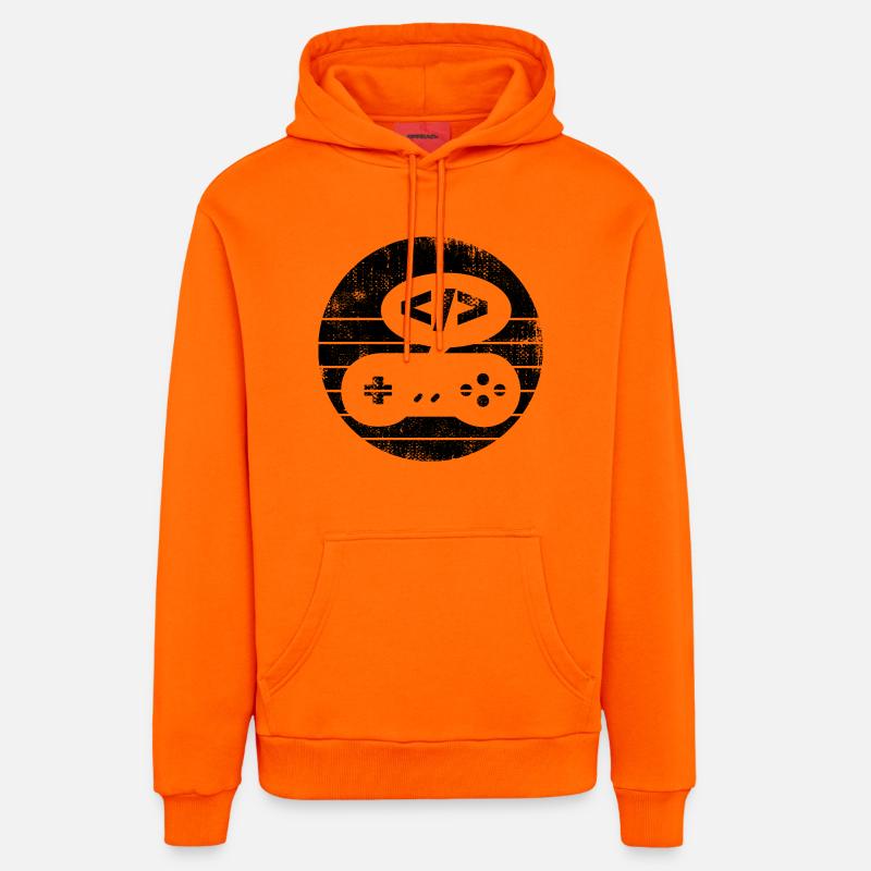 Programmeur de jeux vidéo - Sweat à capuche bio décontracté fabriqué en UE - SUNSET ORANGE