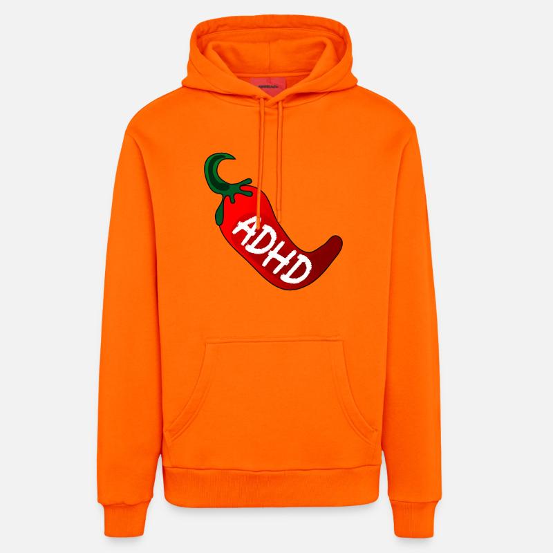 NEUORDIVERSITY ADHD PEPERONI - Sweat à capuche bio décontracté fabriqué en UE - SUNSET ORANGE