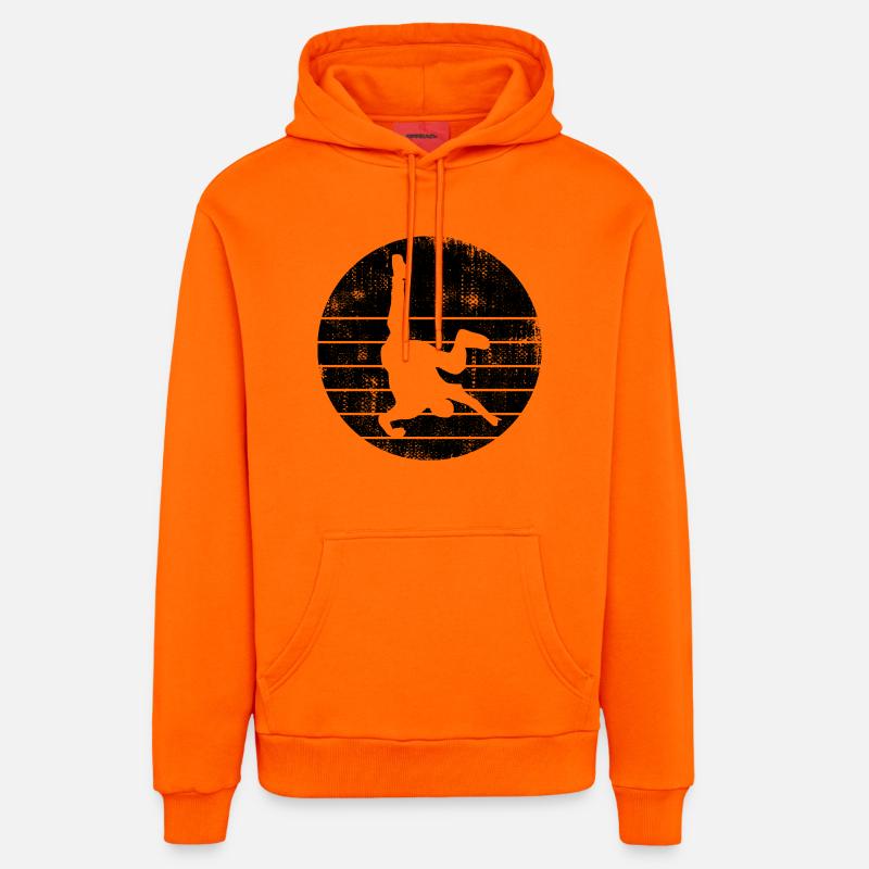 Breakdancer - Sweat à capuche bio décontracté fabriqué en UE - SUNSET ORANGE