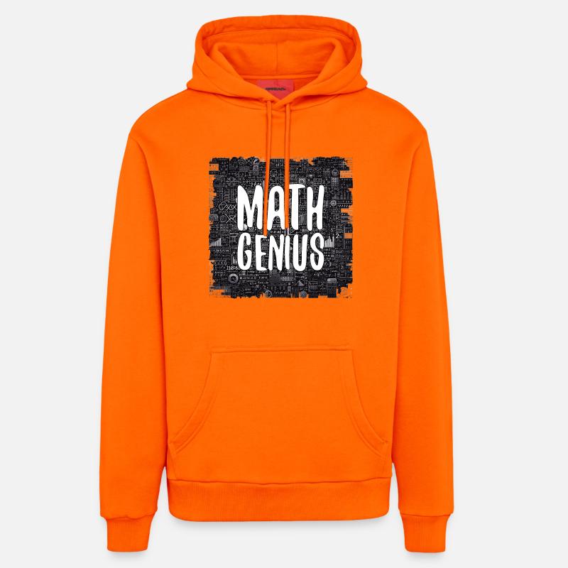 Math Genius Math Genius Math cadeau - Sweat à capuche bio décontracté fabriqué en UE - SUNSET ORANGE