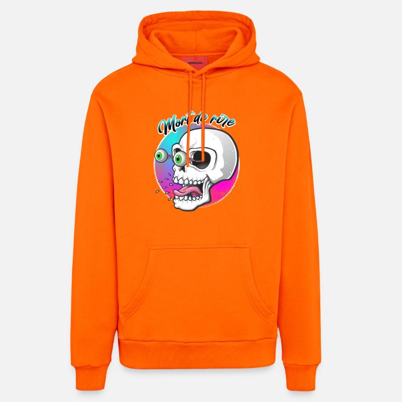Mort de rire - Sweat à capuche bio décontracté fabriqué en UE - SUNSET ORANGE