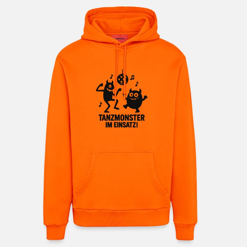 Dance Monster Insert Disco - Sweat à capuche bio décontracté fabriqué en UE - SUNSET ORANGE