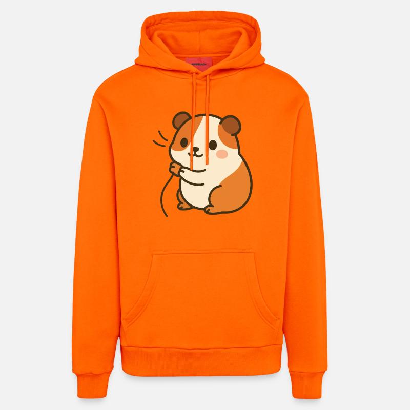 Câlins avec les cochons d’Inde - Sweat à capuche bio décontracté fabriqué en UE - SUNSET ORANGE