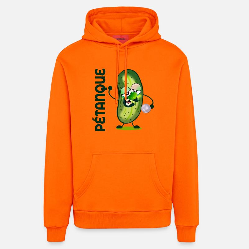 Cornichons Pétanque - Sweat à capuche bio décontracté fabriqué en UE - SUNSET ORANGE