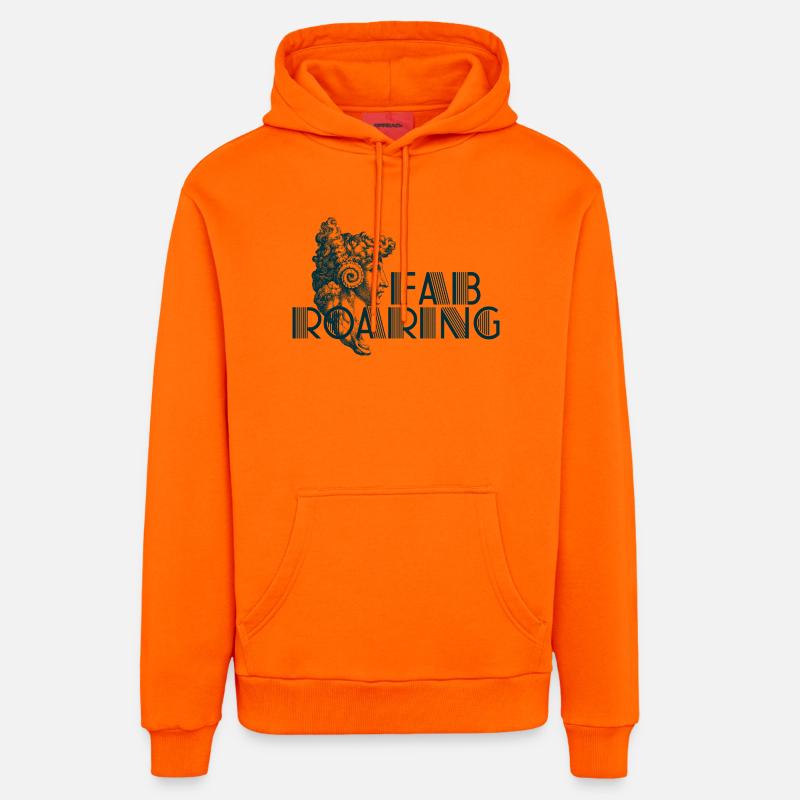 FAB_ROARING - Sweat à capuche bio décontracté fabriqué en UE - SUNSET ORANGE