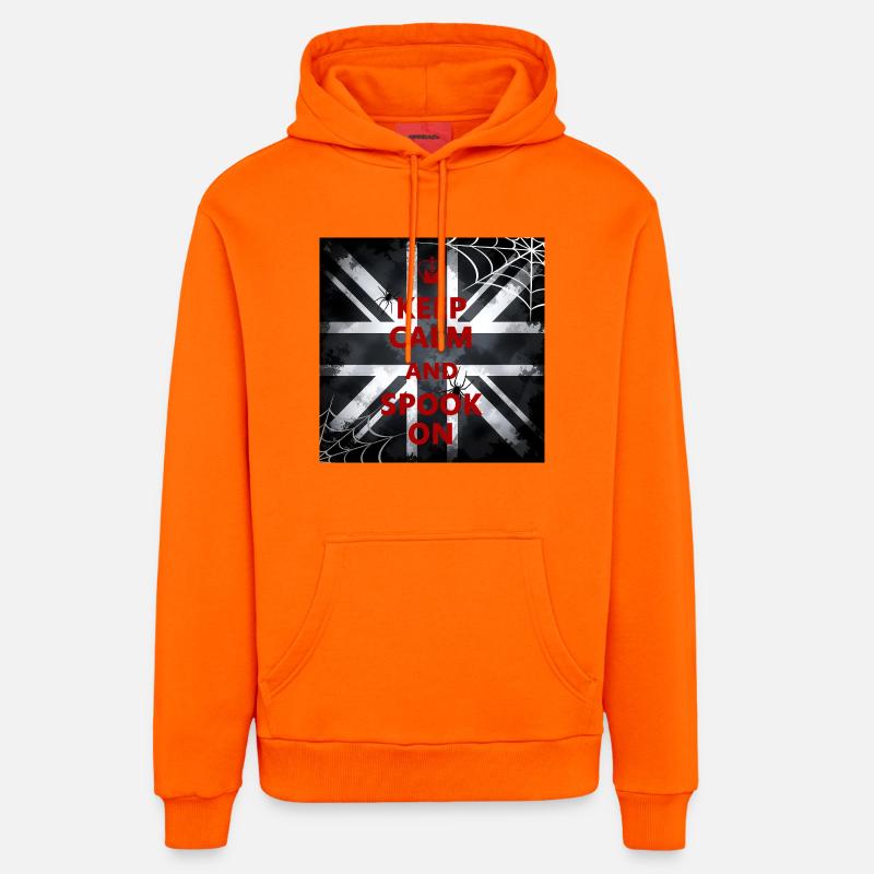 Keep Calm Spook Rouge - Sweat à capuche bio décontracté fabriqué en UE - SUNSET ORANGE