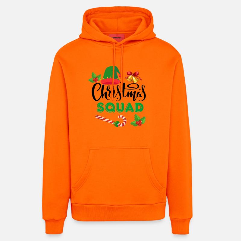 Équipe de Noël, Épouser Noël - Sweat à capuche bio décontracté fabriqué en UE - SUNSET ORANGE