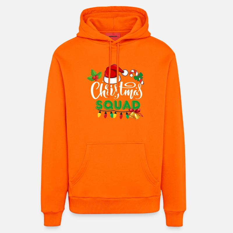 Équipe de Noël, Épouser Noël - Sweat à capuche bio décontracté fabriqué en UE - SUNSET ORANGE