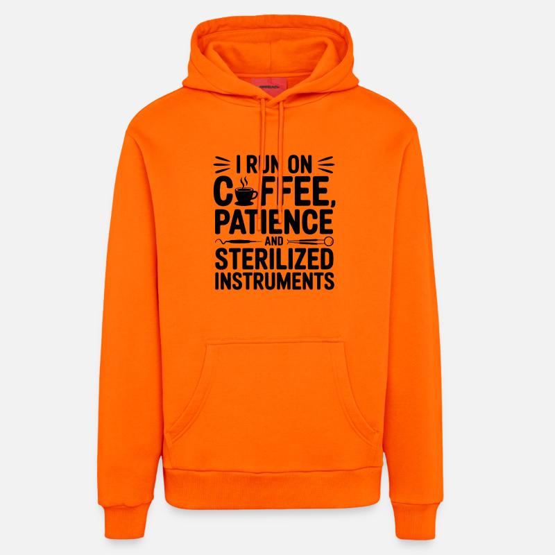 Infirmière dentaire Squad Essential Coffee - Sweat à capuche bio décontracté fabriqué en UE - SUNSET ORANGE