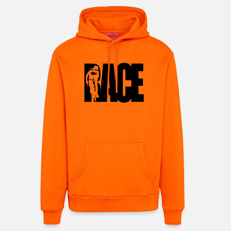 Course - Sweat à capuche bio décontracté fabriqué en UE - SUNSET ORANGE