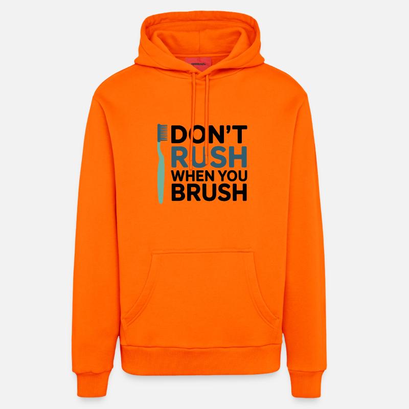 Conception technique du mécanisme d’engrenage dentaire - Sweat à capuche bio décontracté fabriqué en UE - SUNSET ORANGE