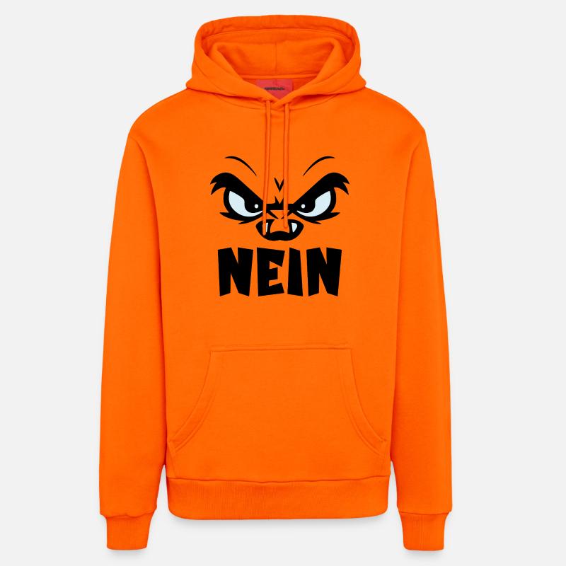 ATTITUDE D’ANNULATION NON - Sweat à capuche bio décontracté fabriqué en UE - SUNSET ORANGE
