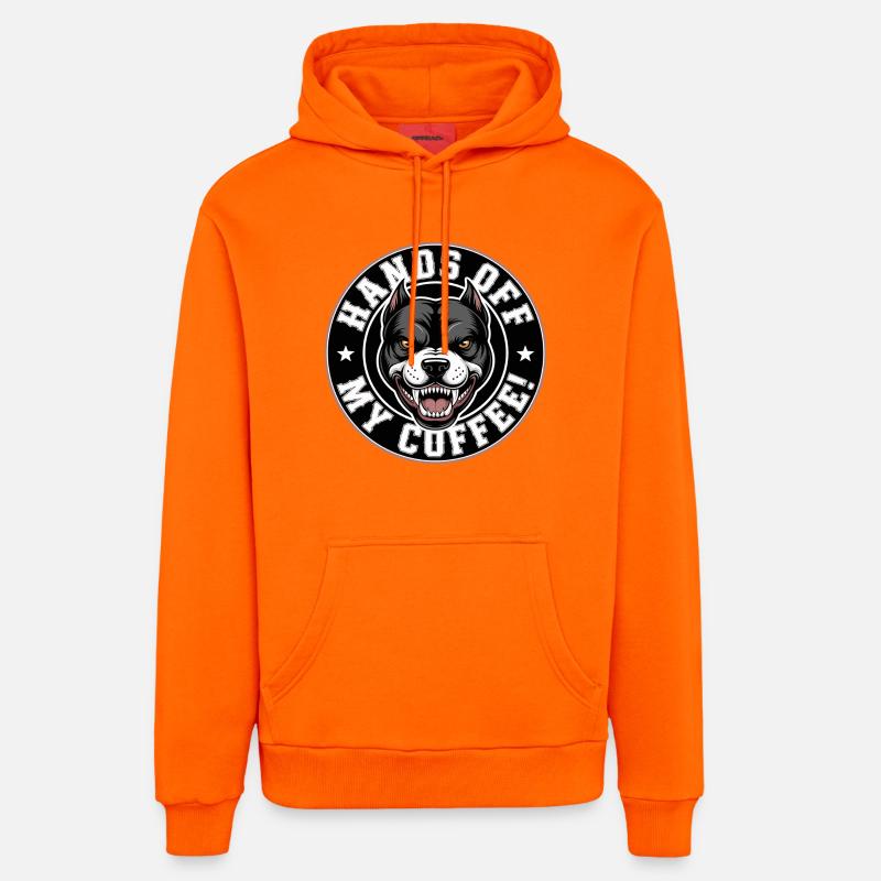 Lâche mon café - Sweat à capuche bio décontracté fabriqué en UE - SUNSET ORANGE