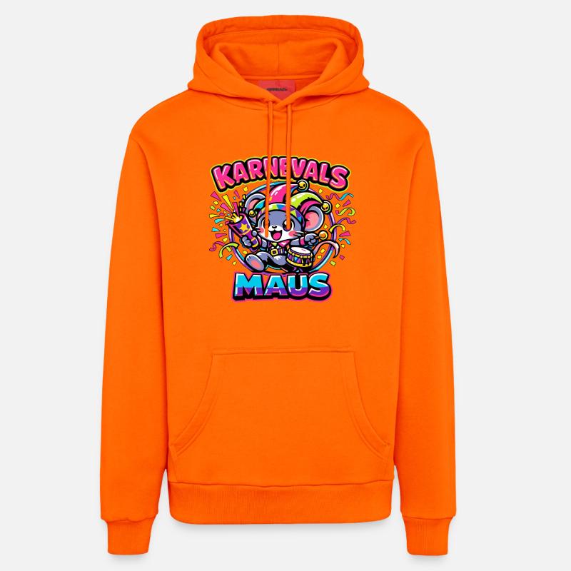 Costume de la souris de carnaval - Sweat à capuche bio décontracté fabriqué en UE - SUNSET ORANGE