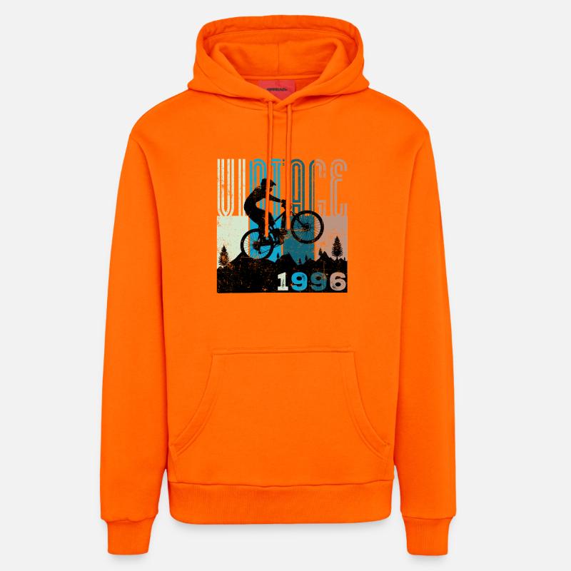 30e anniversaire du millésime 1996 - Sweat à capuche bio décontracté fabriqué en UE - SUNSET ORANGE