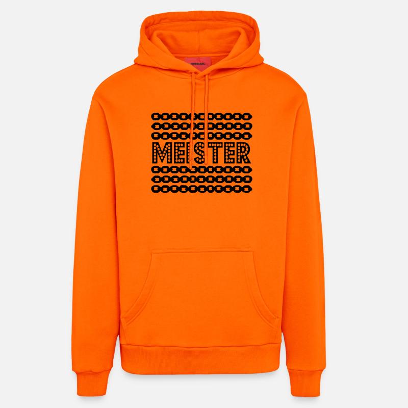 Master Degree Master Chaînes - Sweat à capuche bio décontracté fabriqué en UE - SUNSET ORANGE