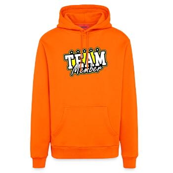 Team Mitglied - Organic Relaxed Hoodie Made in EU - SUNSET ORANGE - Vorne