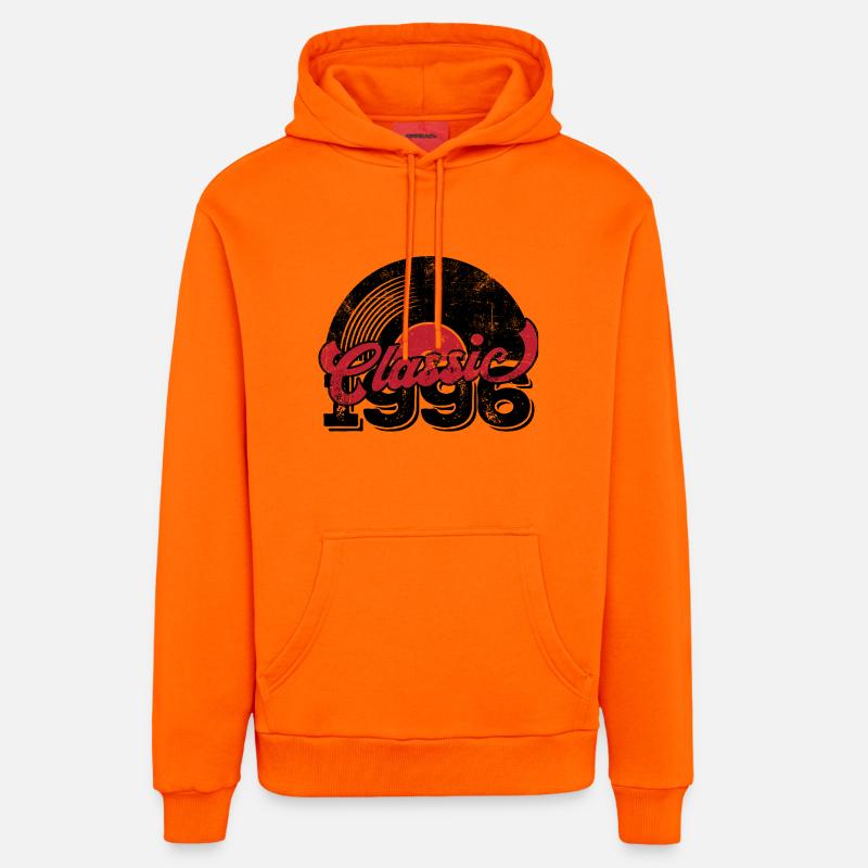 30e anniversaire du millésime 1996 - Sweat à capuche bio décontracté fabriqué en UE - SUNSET ORANGE