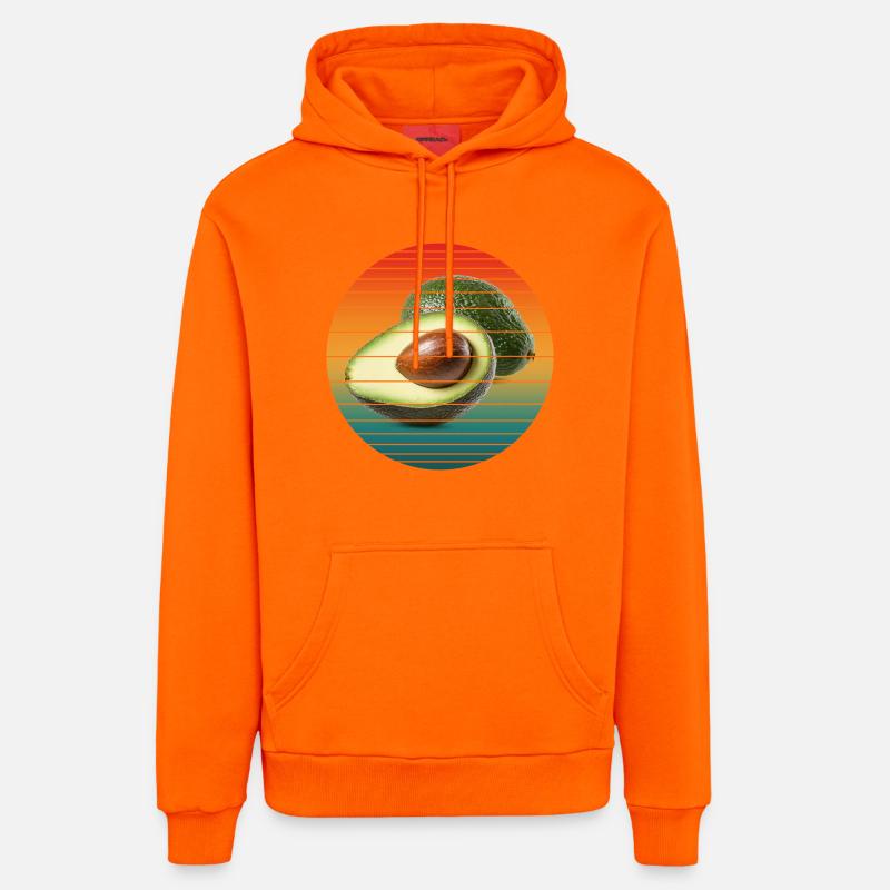 Fruit de l’avocat - Sweat à capuche bio décontracté fabriqué en UE - SUNSET ORANGE