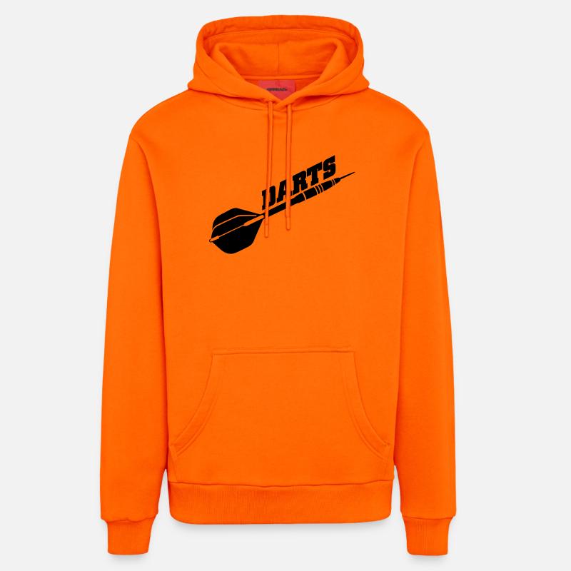 jeu de fléchettes - Sweat à capuche bio décontracté fabriqué en UE - SUNSET ORANGE