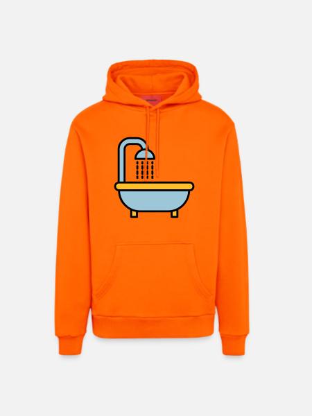 Baignoire - Sweat à capuche bio décontracté fabriqué en UE - SUNSET ORANGE