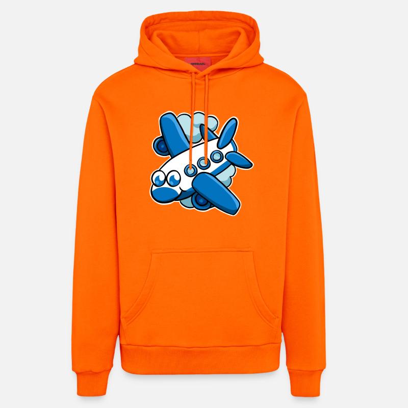 Avion - Sweat à capuche bio décontracté fabriqué en UE - SUNSET ORANGE