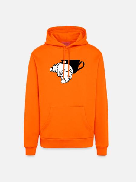 Croissant - Organic Relaxed Hoodie Made in EU - SUNSET ORANGE