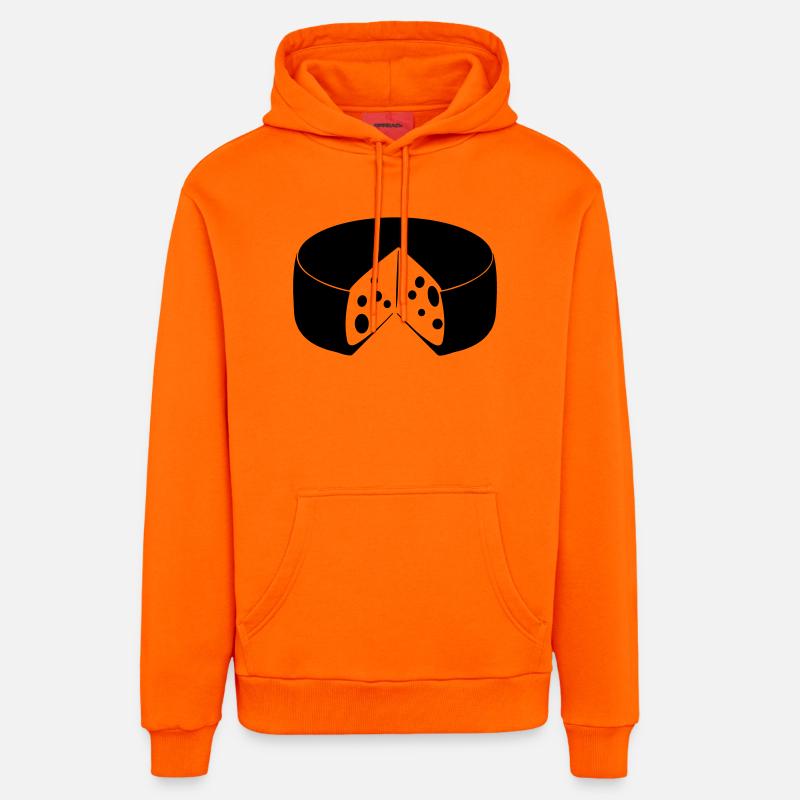 Fromage avec découpe - Sweat à capuche bio décontracté fabriqué en UE - SUNSET ORANGE