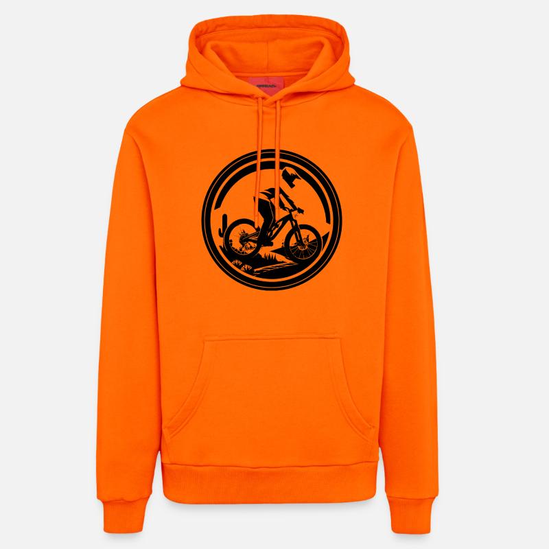 Vtt - Sweat à capuche bio décontracté fabriqué en UE - SUNSET ORANGE
