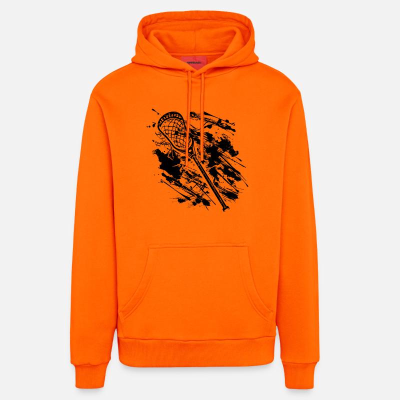 Bâtons de crosse - Sweat à capuche bio décontracté fabriqué en UE - SUNSET ORANGE