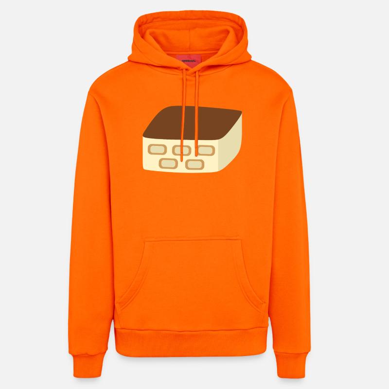 Design Tiramisu confortable - Sweat à capuche bio décontracté fabriqué en UE - SUNSET ORANGE