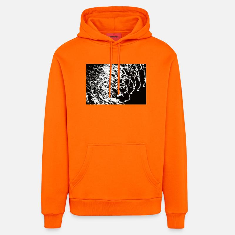 Lichtspiele 5 - Sweat à capuche bio décontracté fabriqué en UE - SUNSET ORANGE